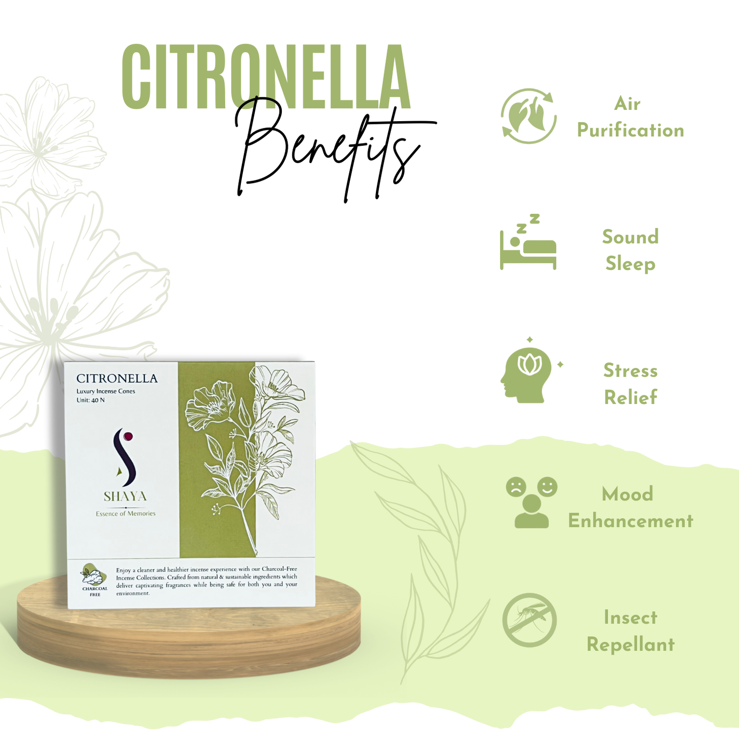Citronella - Luxury Incense Light Cones
